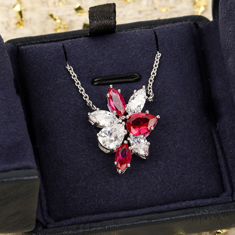 Red Clover Flower - Marke Reines 925 Sterling Silber Schmuck