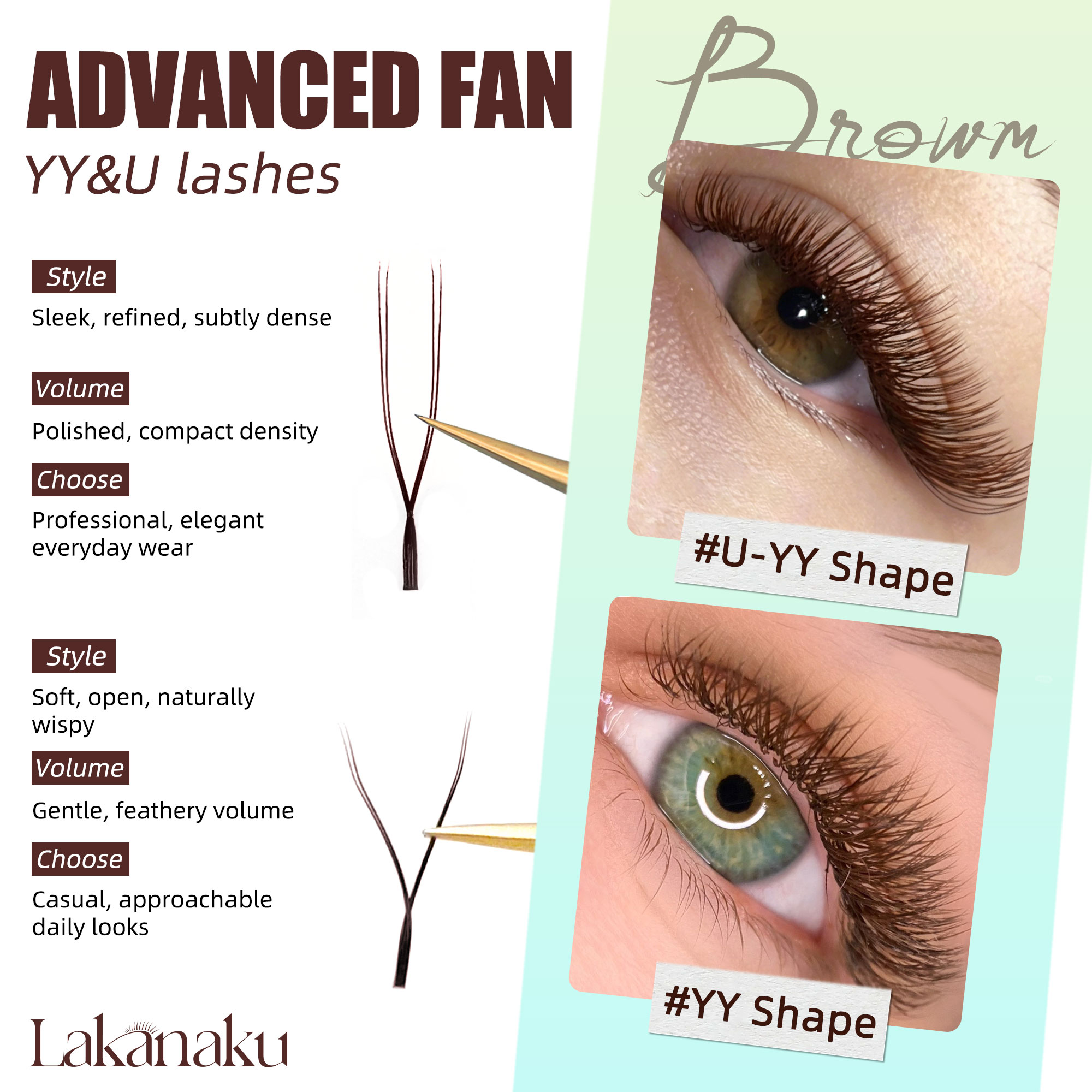 LAKANAKU Dunkelbraune U-Form Y – Red Clover Flower Bewertung und Preis